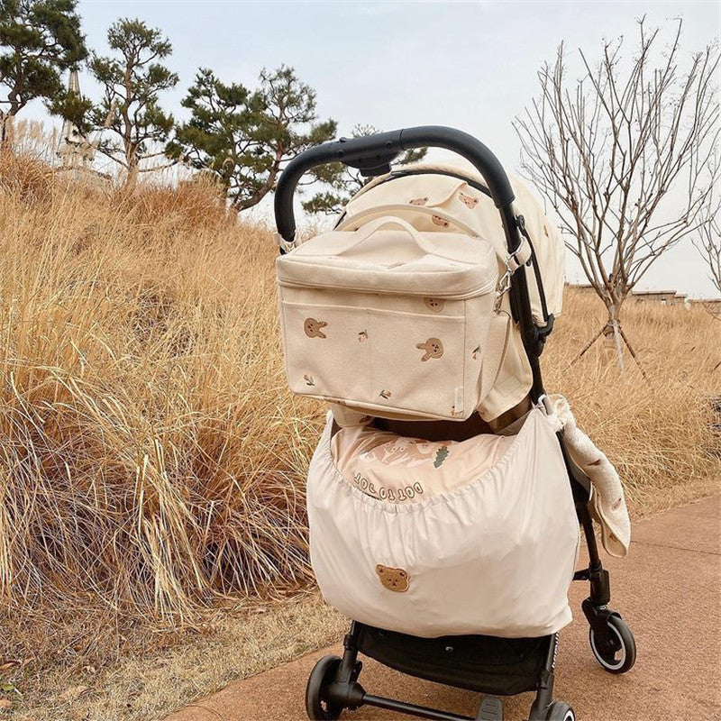 ins Korean Style Baby Stroller Storage Hanging Bag Outgoing Bottle Diaper Storage Bag Children's Car Storage Hanging Bag - image 4