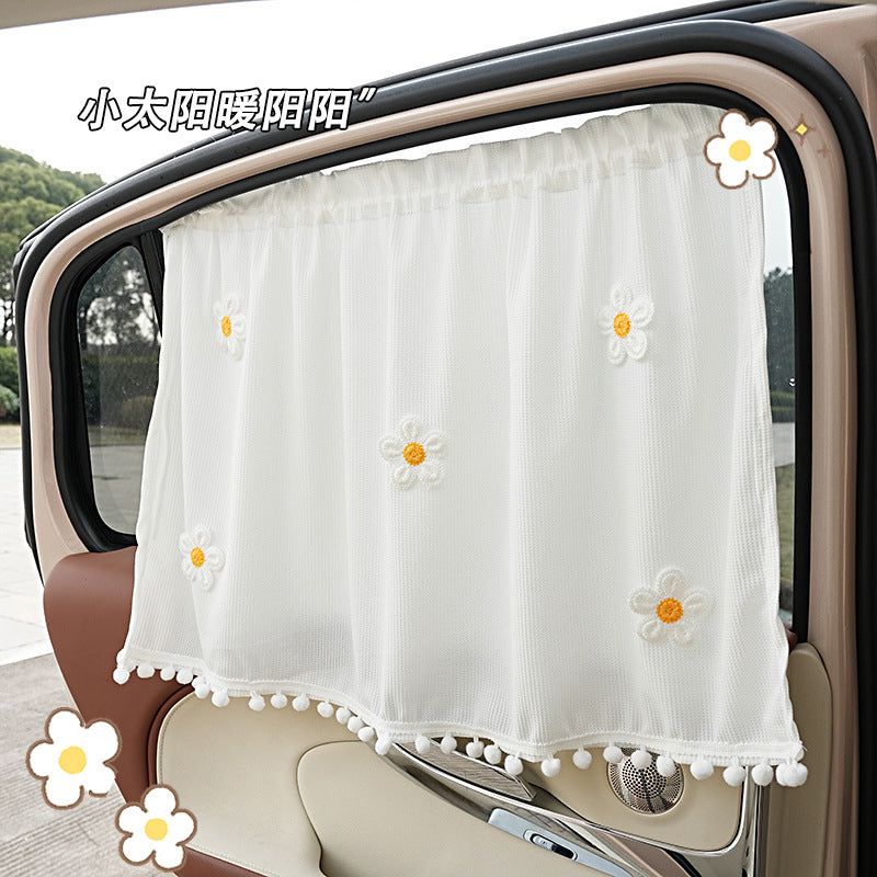 Car Curtain Sunshade Cartoon Fabric Comfortable Car Sun Protection and Heat Insulation Sunshade Curtain Baby Car Window Sunshade Side Block - image 1