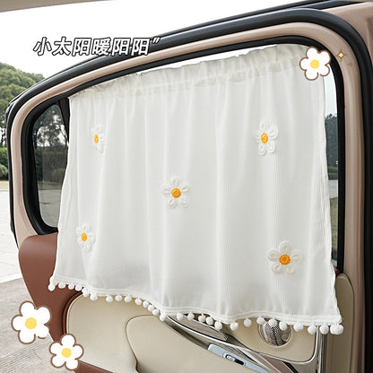 Car Curtain Sunshade Cartoon Fabric Comfortable Car Sun Protection and Heat Insulation Sunshade Curtain Baby Car Window Sunshade Side Block - image 1