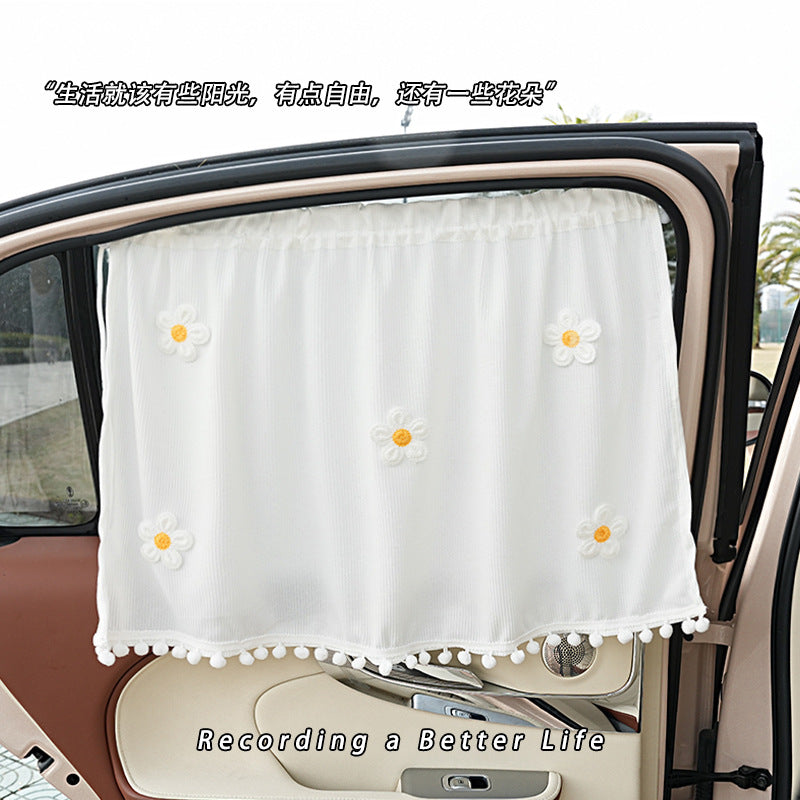 Car Curtain Sunshade Cartoon Fabric Comfortable Car Sun Protection and Heat Insulation Sunshade Curtain Baby Car Window Sunshade Side Block - image 2