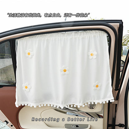 Car Curtain Sunshade Cartoon Fabric Comfortable Car Sun Protection and Heat Insulation Sunshade Curtain Baby Car Window Sunshade Side Block - image 2