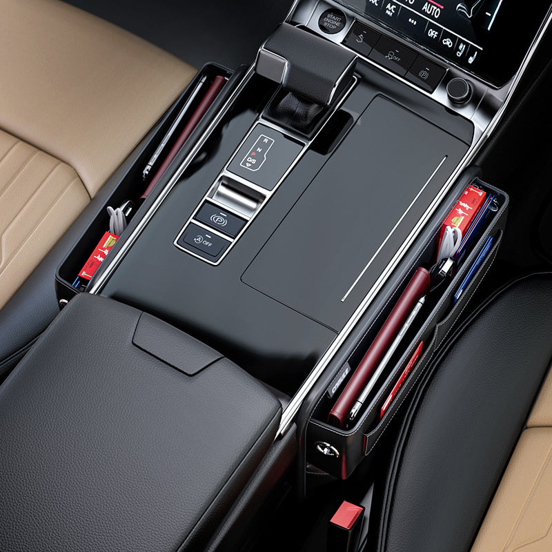 Car Gap Central Control Storage Box with Multiple Card Slots, Main and Passenger Storage Bag, Car Creative Texture Car Bag - image 2