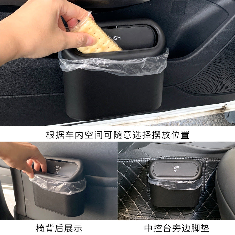 Car Trash Can Car Seat Back Door Hanging Storage Box Multifunctional Garbage Bag Folding Storage Car Supplies - image 2