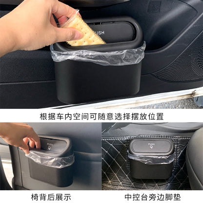 Car Trash Can Car Seat Back Door Hanging Storage Box Multifunctional Garbage Bag Folding Storage Car Supplies - image 2