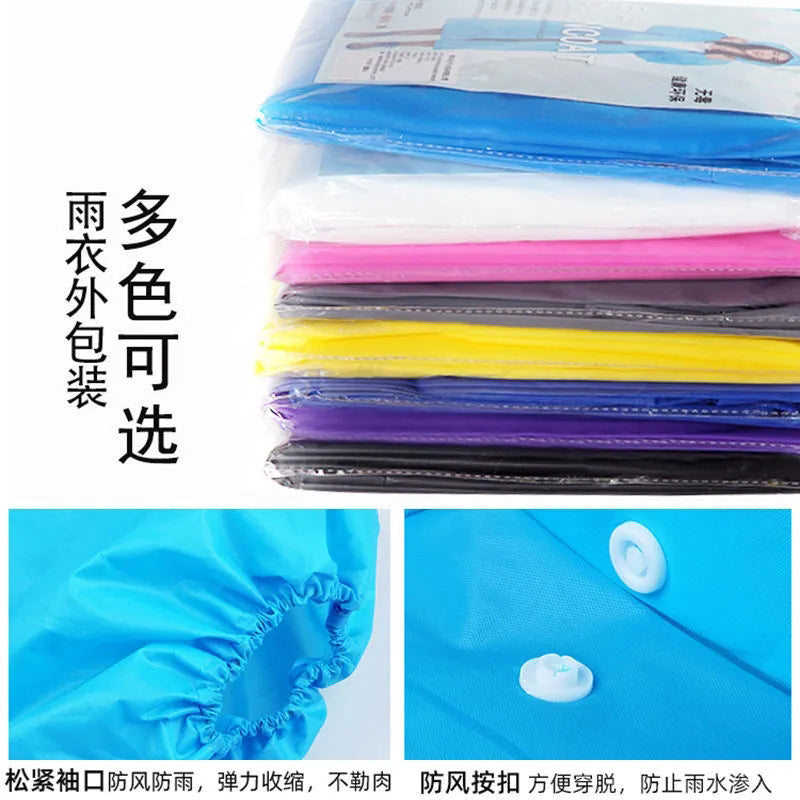 Eva Raincoat Electric Car Non-Disposable Raincoat Adult Style Fashionable Outdoor Hiking Portable Thickeneded Shawl - image 3