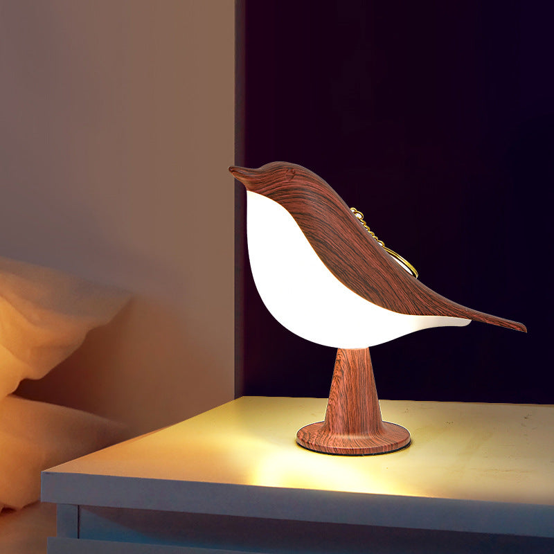 Creative Magpie aromatherapy led car Decoration lamp bedroom bedside Bird night light charging touch atmosphere table lamp - image 4