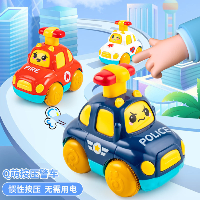 Press sliding back force engineering car police car car children's gift children's toy car wholesale market stall - image 1