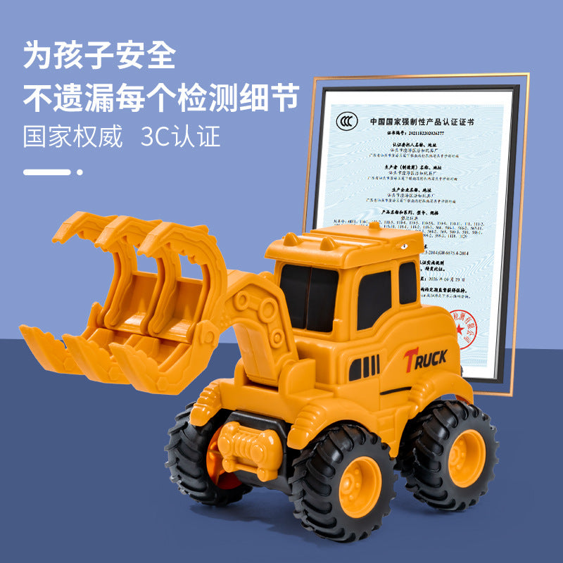 Press sliding back force engineering car police car car children's gift children's toy car wholesale market stall - image 4