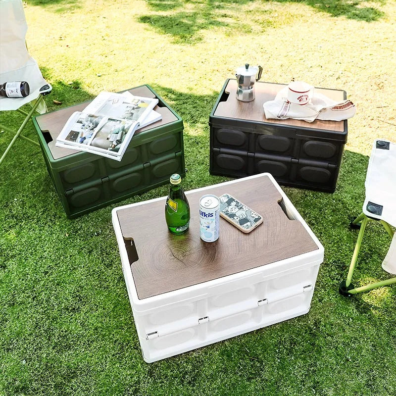 Outdoor Camping Storage Box, Car Trunk Organizer, Car Folding Thickened Storage Box, Plastic Storage Box - image 3