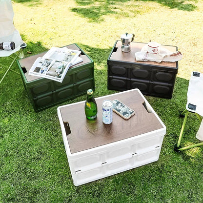 Outdoor Camping Storage Box, Car Trunk Organizer, Car Folding Thickened Storage Box, Plastic Storage Box - image 3