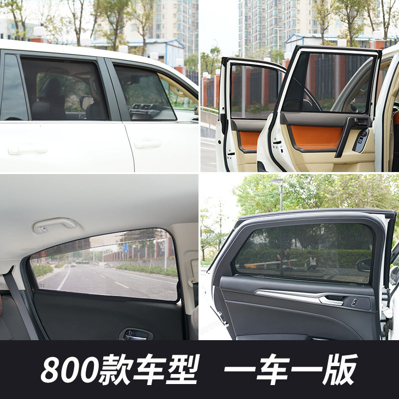Magnetic Mesh Car Sunshade, Foldable Mosquito Net Window Sunshade, Car Window Sun Protection Curtain, Car Glass Sunshade - image 2