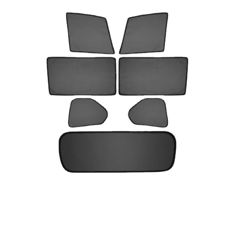 Magnetic Mesh Car Sunshade, Foldable Mosquito Net Window Sunshade, Car Window Sun Protection Curtain, Car Glass Sunshade - image 5