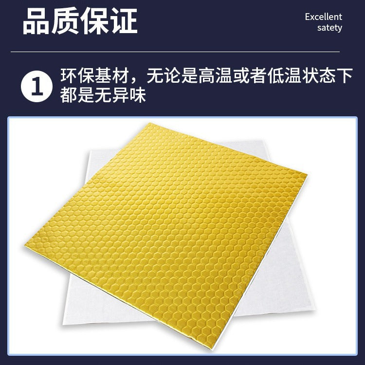 Factory Direct Sales Butyl Rubber Soundproofing and Shock-Absorbing Pipe Damping Sheet Car Anti-Vibration Board Self-Adhesive Soundproofing Pad Soundproofing Cotton - image 2