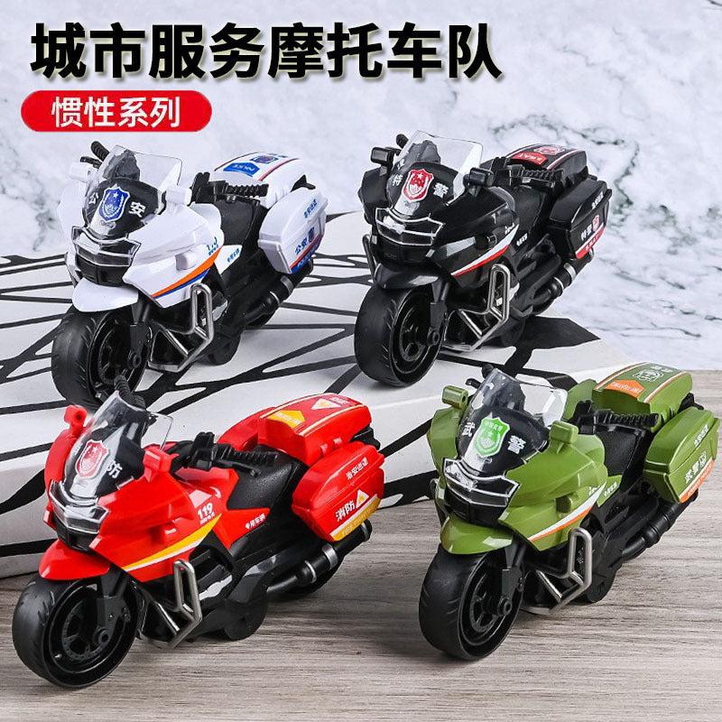 Cross-Border Children's Toy Car Inertia Motorcycle Simulation Model Pull-Back Car Boy Girl Car Toy Gift - image 1