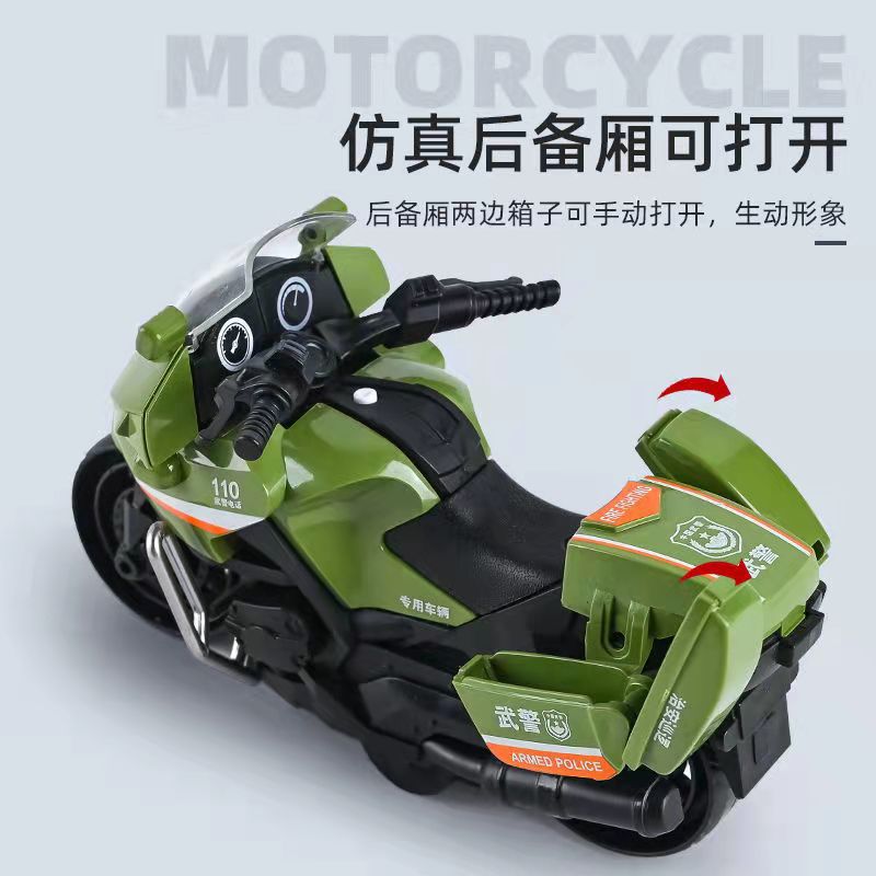 Cross-Border Children's Toy Car Inertia Motorcycle Simulation Model Pull-Back Car Boy Girl Car Toy Gift - image 2