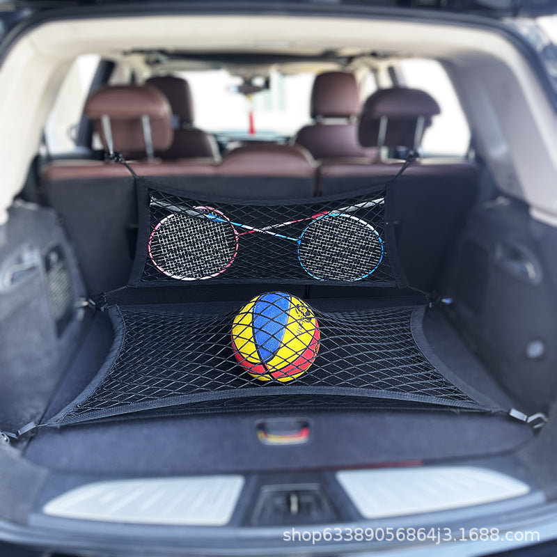 Car luggage fixed net bag SUV trunk storage bag storage box car chair room network e-commerce hot sale - image 2