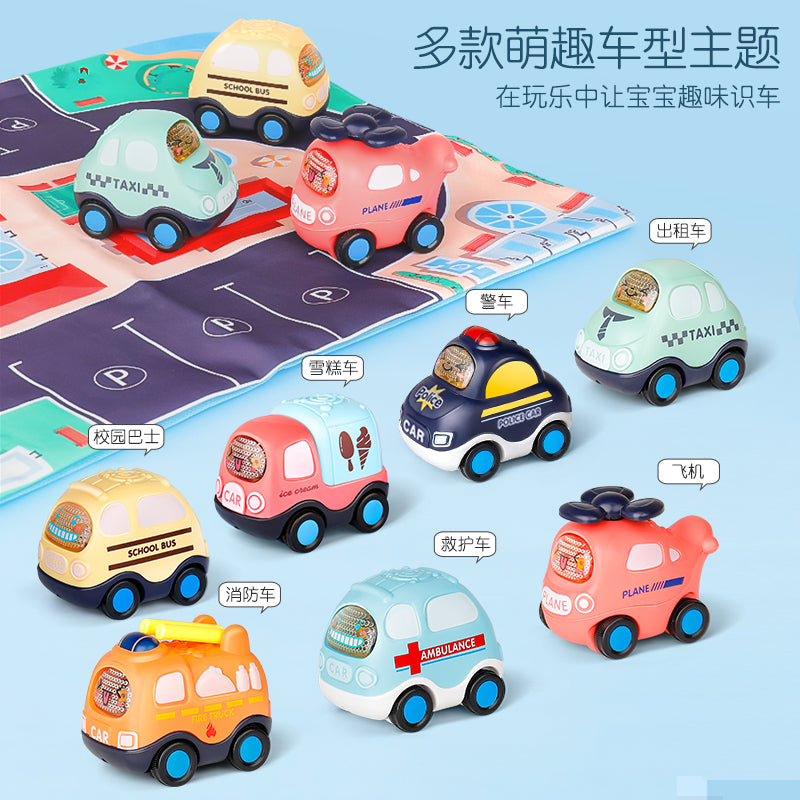 Children's Car Toy Set Inertia Car Non-back Boy Baby Model Fall Resistant One Year Old Two Girls Baby - image 4