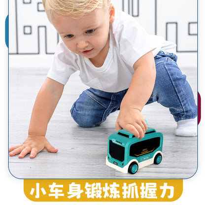 Cross-Border Children's Toys Bus Helicopter Motorcycle Plastic Car Wholesale Kindergarten Cartoon Gifts - image 2