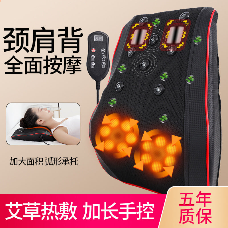 Lumbar Massage Cushion, Waist Massage Pillow, Cervical Spine and Back Massager, Vibration Heating Device for Car and Home Use - image 2