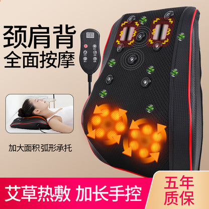 Lumbar Massage Cushion, Waist Massage Pillow, Cervical Spine and Back Massager, Vibration Heating Device for Car and Home Use - image 2