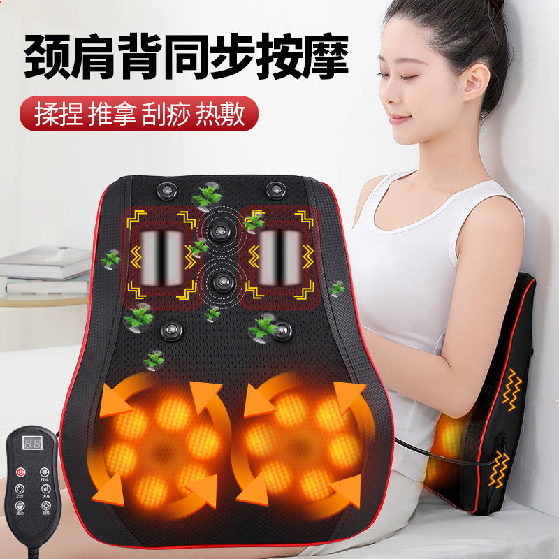Lumbar Massage Cushion, Waist Massage Pillow, Cervical Spine and Back Massager, Vibration Heating Device for Car and Home Use - image 3