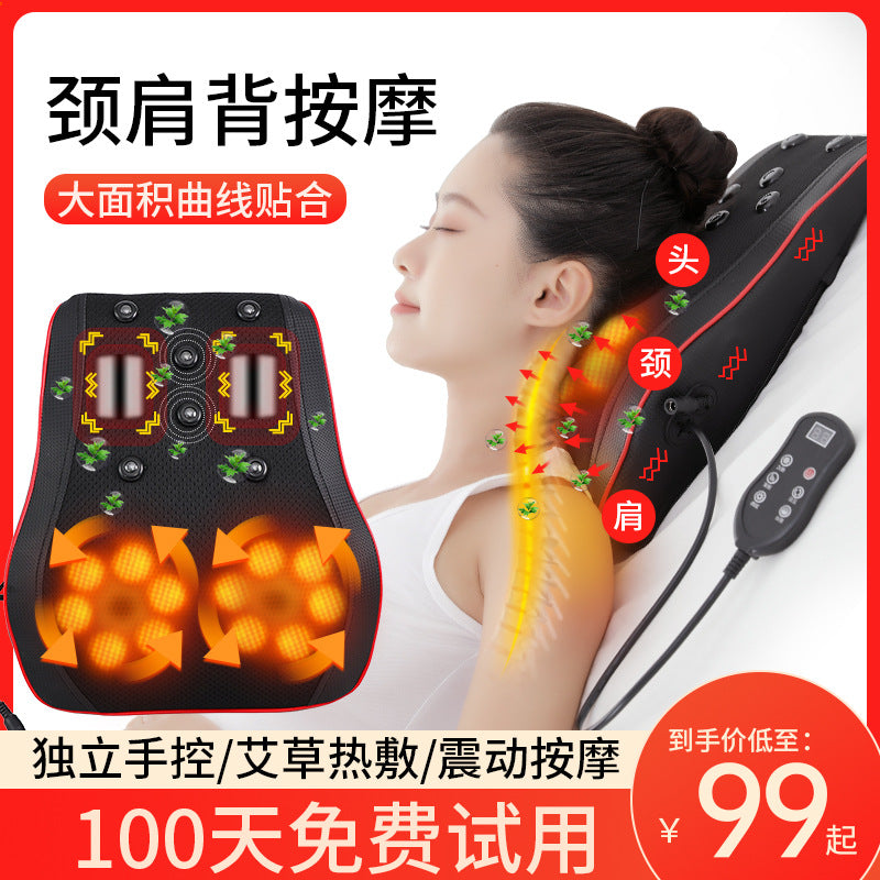 Lumbar Massage Cushion, Waist Massage Pillow, Cervical Spine and Back Massager, Vibration Heating Device for Car and Home Use - image 4
