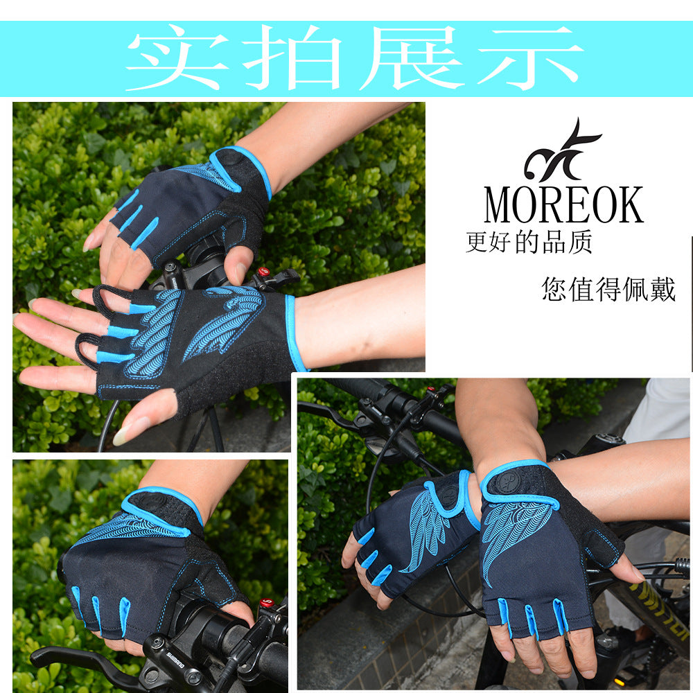 New mountain road self-propelled motorcycle cycling half finger outdoor sports short finger fitness gloves manufacturers in stock - image 3
