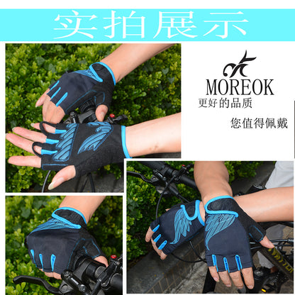 New mountain road self-propelled motorcycle cycling half finger outdoor sports short finger fitness gloves manufacturers in stock - image 3