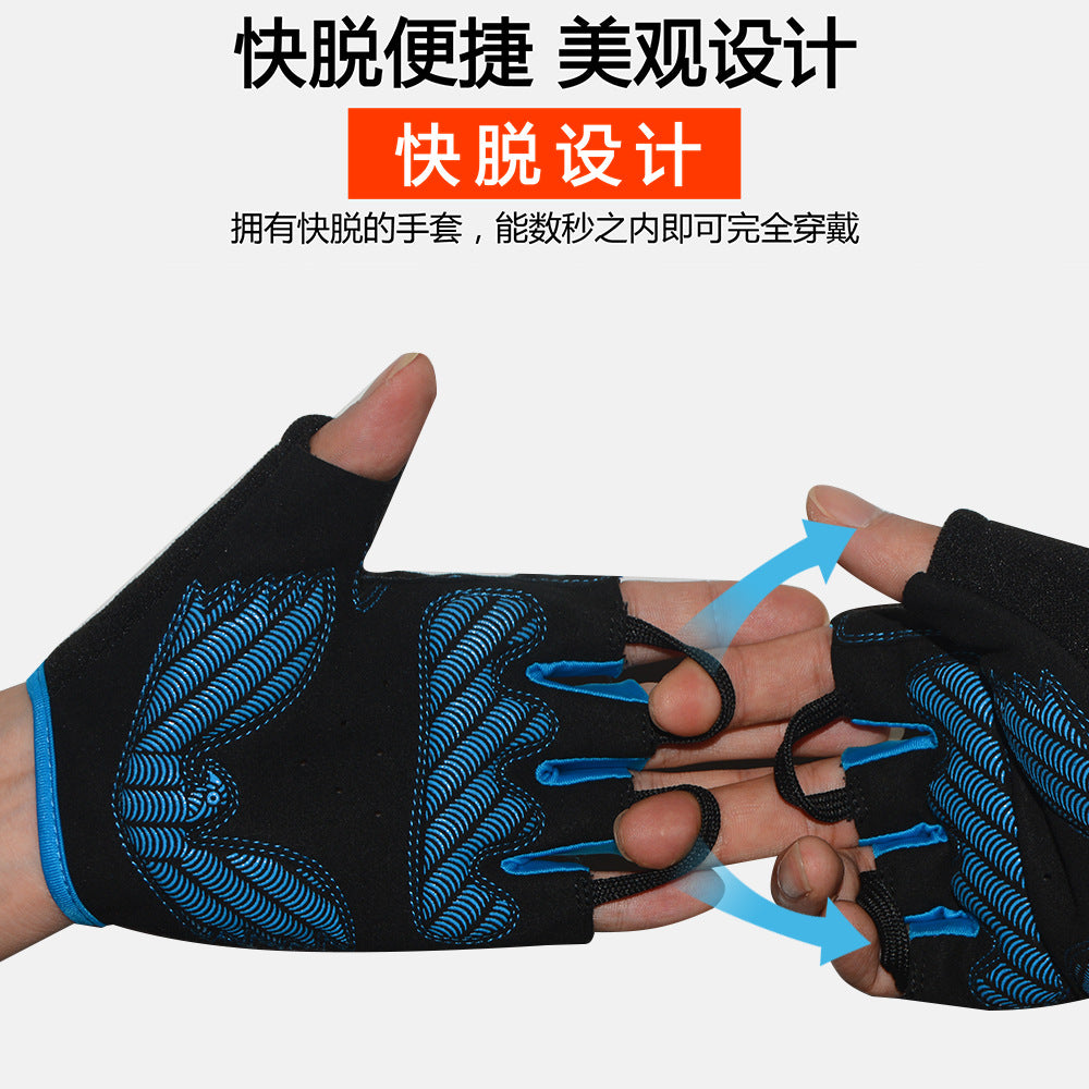 New mountain road self-propelled motorcycle cycling half finger outdoor sports short finger fitness gloves manufacturers in stock - image 4