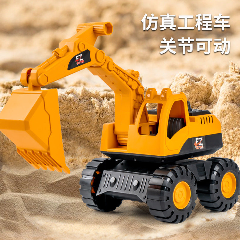 Super Large Inertial Driving Engineering Vehicle Toy Children's Thickened Fall-Resistant Beach Digger Shovel Truck Dumper Truck - image 3