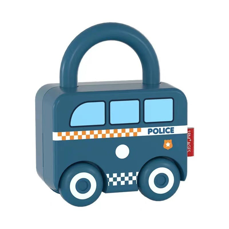 Cross-border educational children's matching lock toy car shape key intelligence development children's ring buckle unlock cognition - image 5
