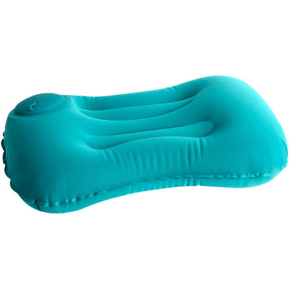 Press inflatable pillow cushion lumbar support outdoor travel essential riding motorcycle nap pillow portable easy storage spot - image 5