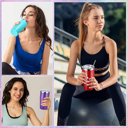 Amazon's Best-Selling 20oz Stainless Steel Car Cup Double-Layer Stainless Steel Thermos Cup Car Portable Ice Cup - image 3