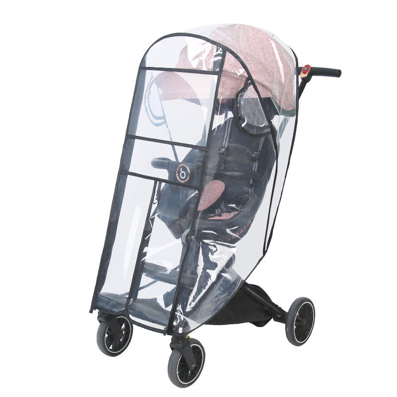 Baby walking artifact baby carriage rain cover wind-proof cover baby car rain-proof cover baby epidemic-proof anti-foam raincoat shed - image 5