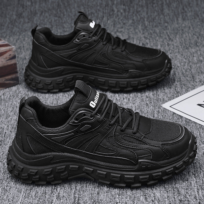 Dad Shoes 2025 Autumn Mesh Breathable Wear-Resistant Casual Shoes Tire Sole Sports Running Shoes Cross-Border Men's Shoes - image 1