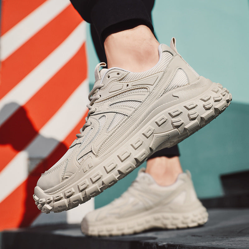 Dad Shoes 2025 Autumn Mesh Breathable Wear-Resistant Casual Shoes Tire Sole Sports Running Shoes Cross-Border Men's Shoes - image 4