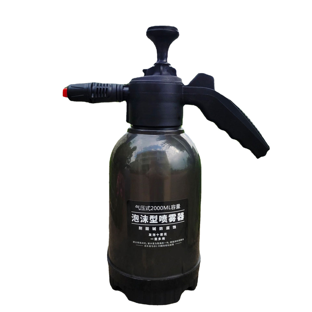 Foam watering can Car Wash artifact 2 liter watering can dual-purpose black transparent air pressure handheld sprayer high pressure gardening - image 5