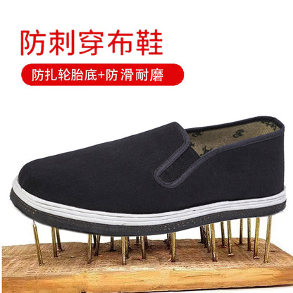 Wholesale thickened tire bottom old Beijing cloth shoes men's construction site work shoes one pedal thousand layer cloth bottom work shoes - image 4