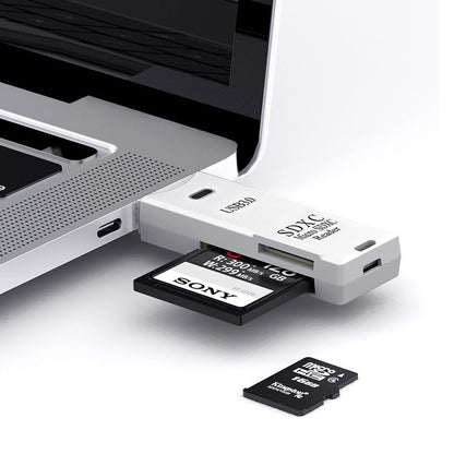 Multifunctional 2-in-1 3.0 high-speed card reader support TF/SD card applicable camera computer car notebook - image 3