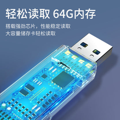 Multifunctional 2-in-1 3.0 high-speed card reader support TF/SD card applicable camera computer car notebook - image 4