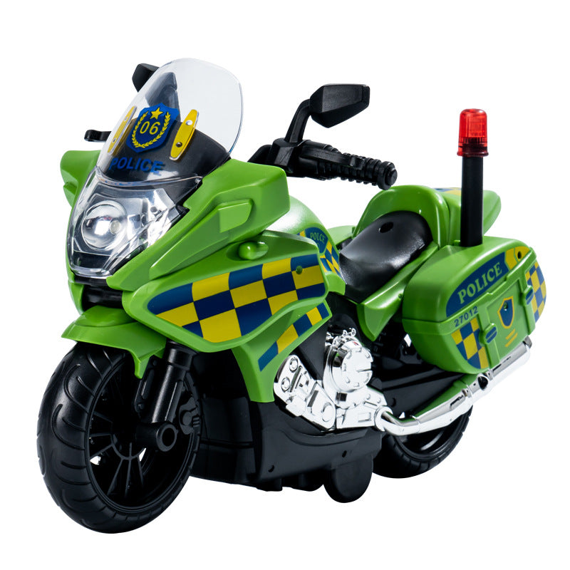 Boy's Toy Double Inertia Sound and Light Police Car Sound Effect Police Motorcycle Night Market Children's Toy Stall Supply - image 5