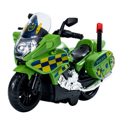 Boy's Toy Double Inertia Sound and Light Police Car Sound Effect Police Motorcycle Night Market Children's Toy Stall Supply - image 5