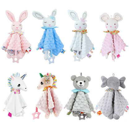 Babsky Baby Animal Ambulatory Towel Cute Cartoon Car Bed Hanging Baby Hand-kerchief Slipper Towel Ambulatory Towel Toy - image 1