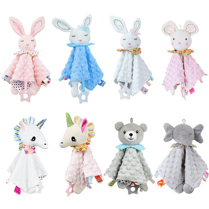 Babsky Baby Animal Ambulatory Towel Cute Cartoon Car Bed Hanging Baby Hand-kerchief Slipper Towel Ambulatory Towel Toy - image 2