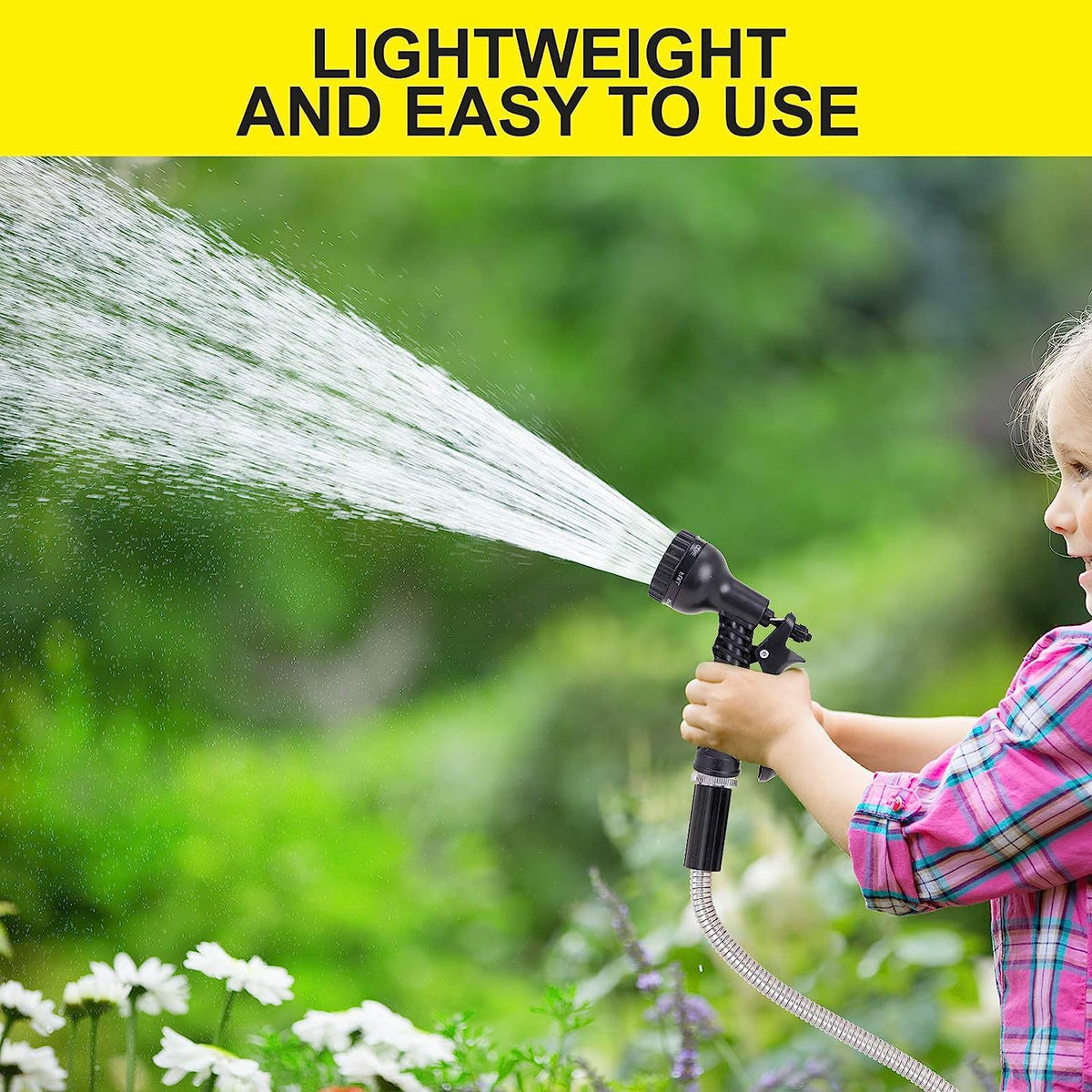 Factory direct supply cross-border stainless steel garden water pipe car wash watering water gun nozzle American standard garden water pipe wholesale - image 4