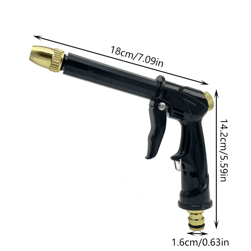 New Long Rod Black Gun Household Water Gun High Pressure Car Washing Spray Gun Shower Shower Watering Powerful Car Brush Artifact Cleaning - image 3