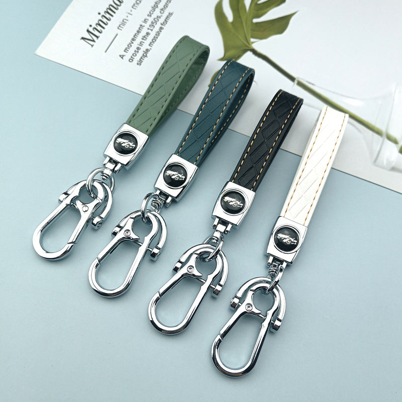 Car Keychain with Contrasting Colors, Diamond-Shaped Embossed Rope Pendant, Cross-Border Keychain Accessories, Car Keychain - image 2