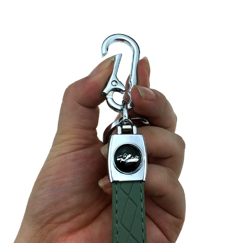 Car Keychain with Contrasting Colors, Diamond-Shaped Embossed Rope Pendant, Cross-Border Keychain Accessories, Car Keychain - image 5