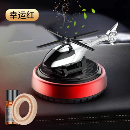 Solar-Powered Rotating Helicopter Car Ornament Creative Aromatherapy Dashboard Cross-Border Men's Car Accessories Fragrance Holder - image 3