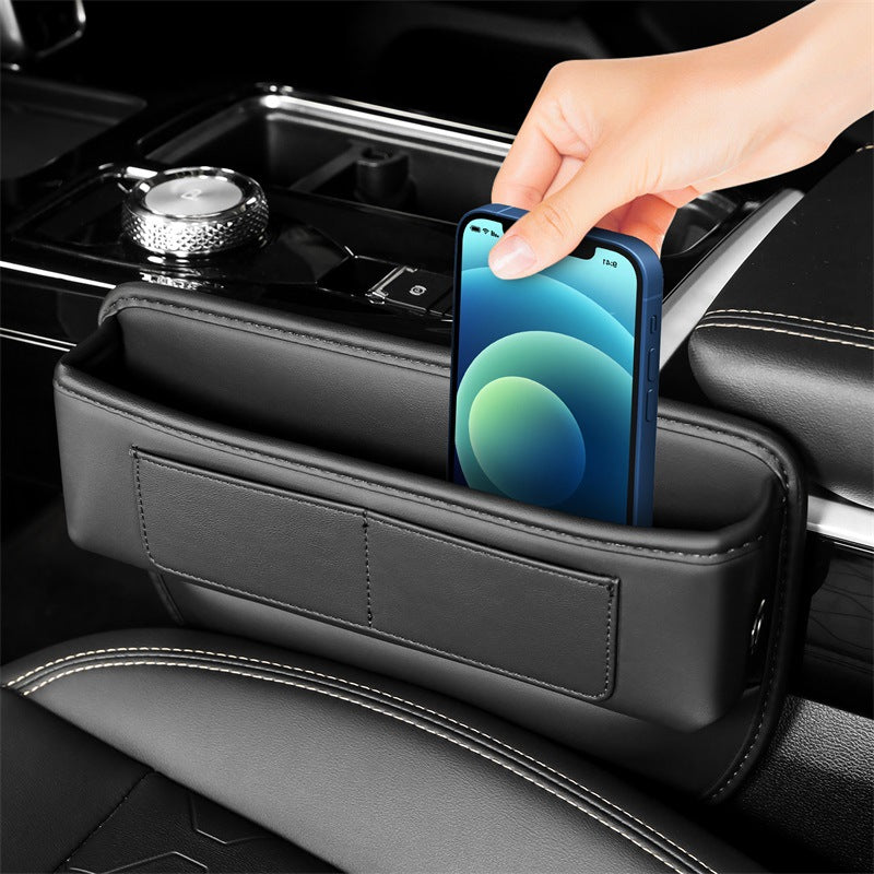Car gap central control storage box multi-card position main and auxiliary driving storage bag car creative texture car bag - image 1